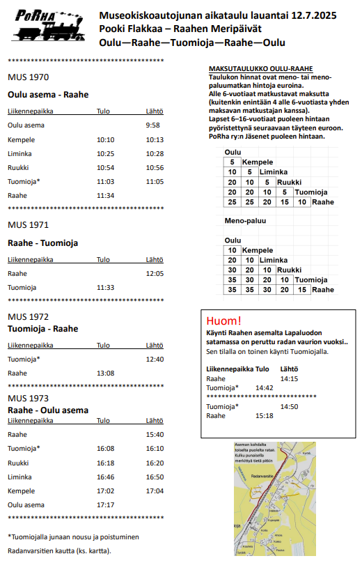 Lättahatun aikataulu