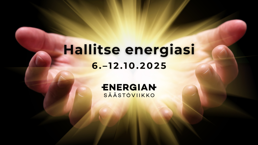 Energiansäästöviikko 6.-12.10. - teemana on "Hallitse energiasi"
