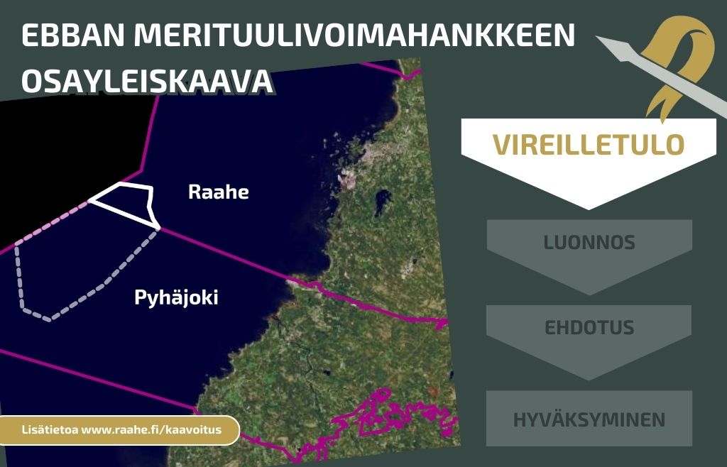 Osayleiskaava-alueen rajaus ilmakuvassa.