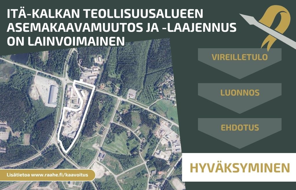 Kaavarajaus ilmakuvassa.