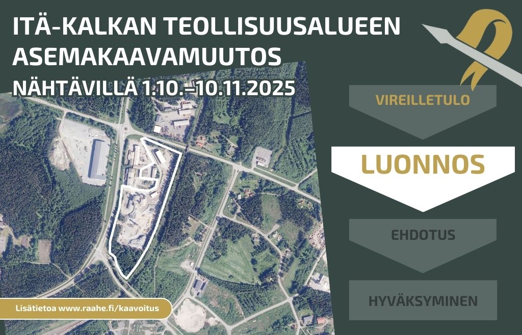 Kaavarajaus ilmakuvassa.