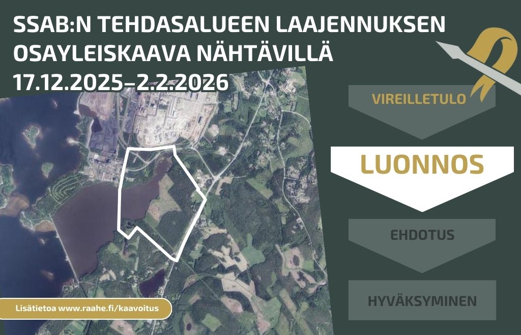 Osayleiskaavarajaus ilmakuvassa.