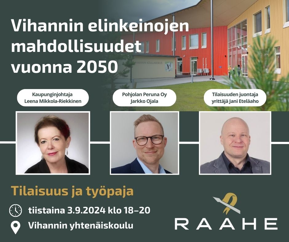 Vihannin elinkeinojen mahdollisuudet vuonna 2050- mainoskuva.