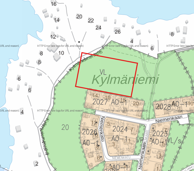 Kartta työalueesta.