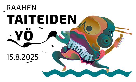 Taiteiden yö Raahessa -tapahtuman mainoskuva.