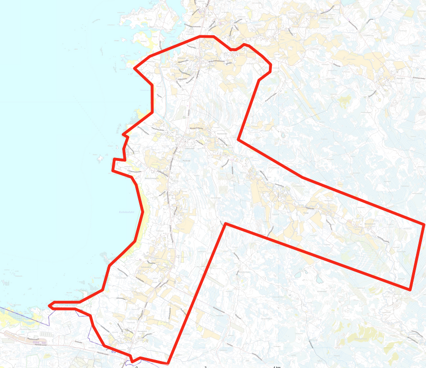 Kartta työmaa-alueesta.