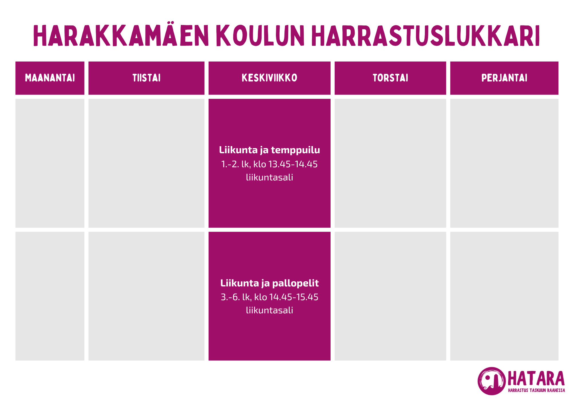 Harakkamäen koulun lukkari