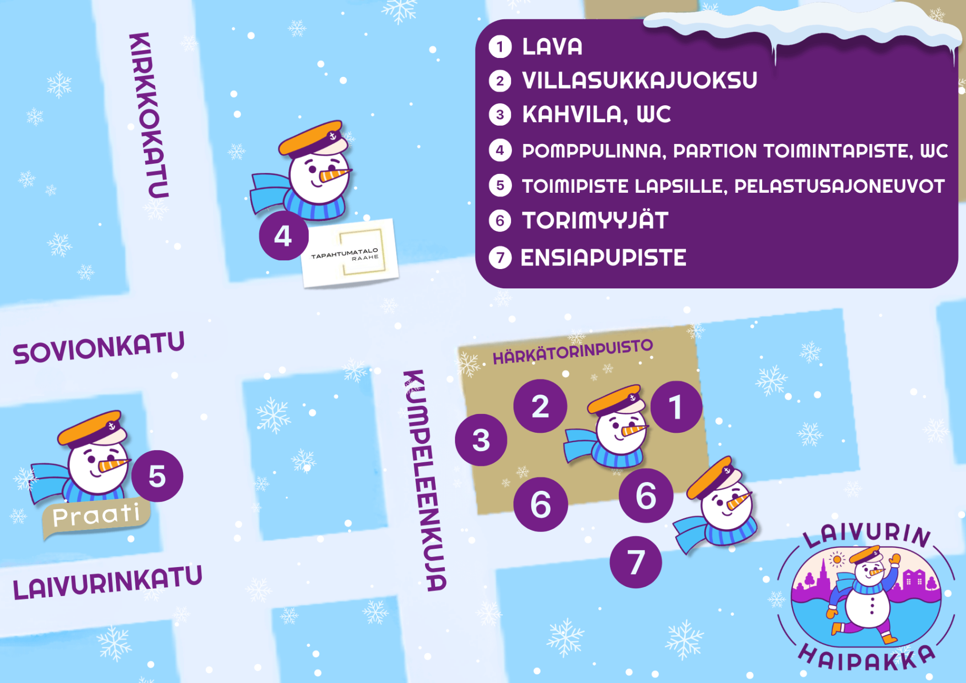 Tapahtuma-alueen kartta.