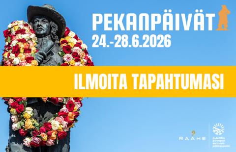 Ilmoita tapahtumasi osaksi Pekanpäivien ohjelmaa