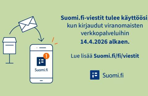Suomi.fi-viestit tulevat käyttöön 14.4. alkaen.