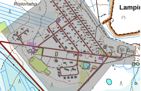 Kartta vedenkeittokehotusalueesta.