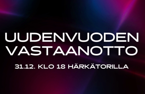 Uudenvuoden vastaanotto Härkätorilla.