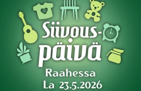 Siivouspäivä Raahessa 24.5.2025 tapahtumamainos.
