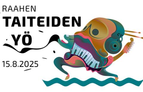 Taiteiden yö Raahessa -tapahtuman mainoskuva.