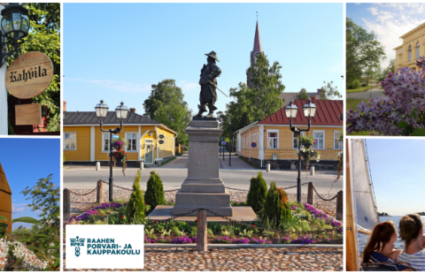 Raahelaisia matkailukohteita, Wanha Raahe, Raahen saaristo, purjevene, keltainen puupooki