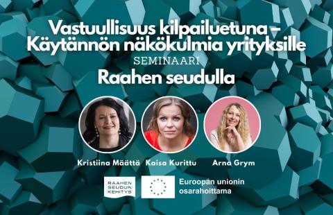 Tilaisuuden tiedot ja asiantuntijoiden kuvat.