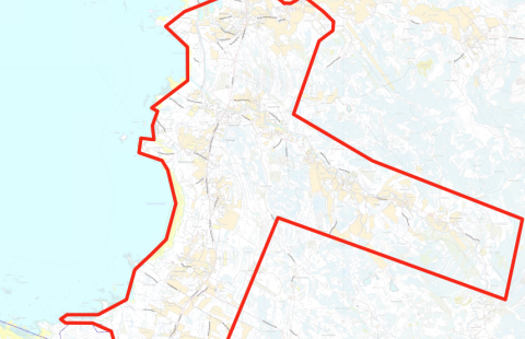 Kartta työmaa-alueesta.